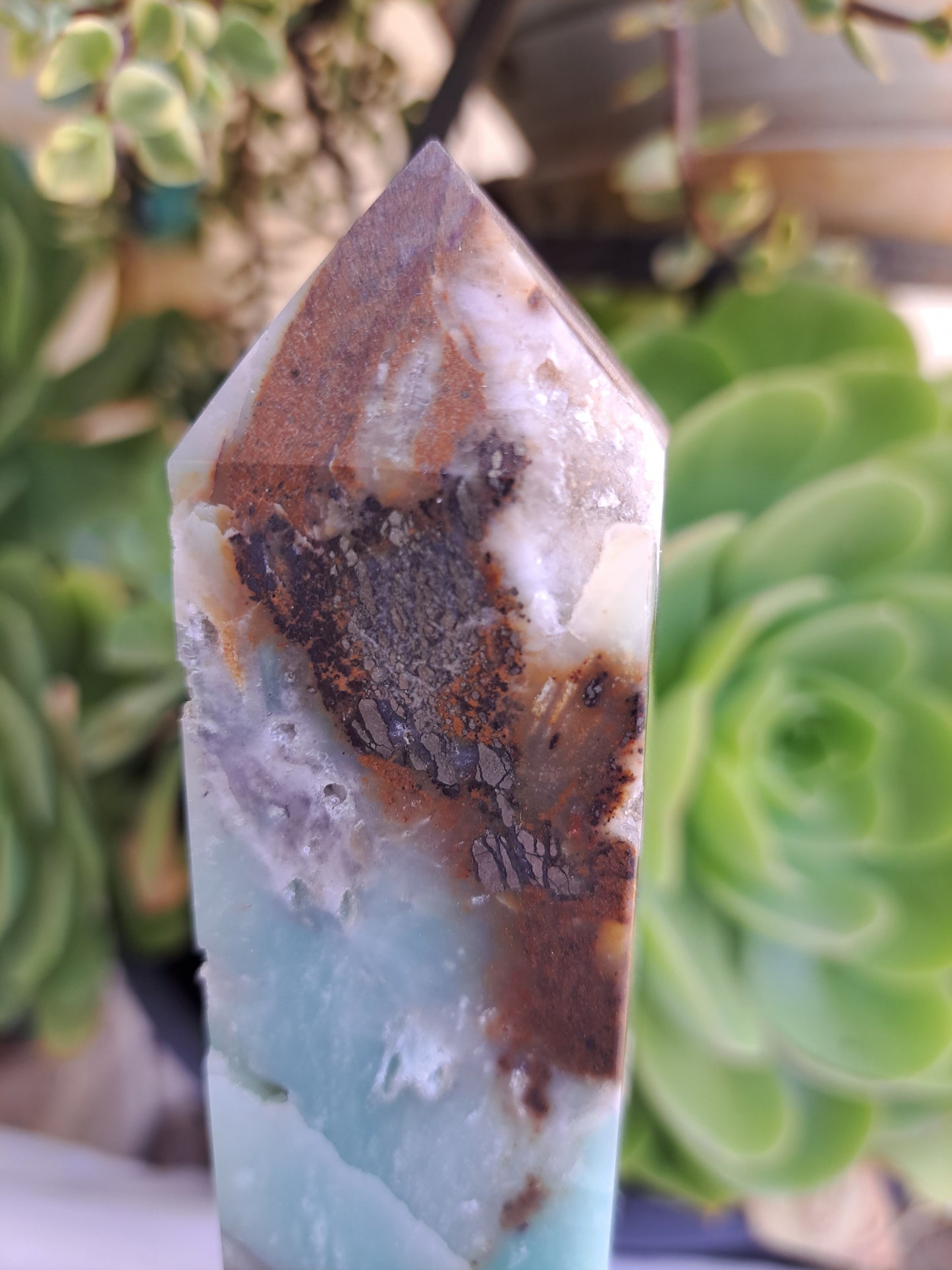 Blue Caribbean Calcite Tower