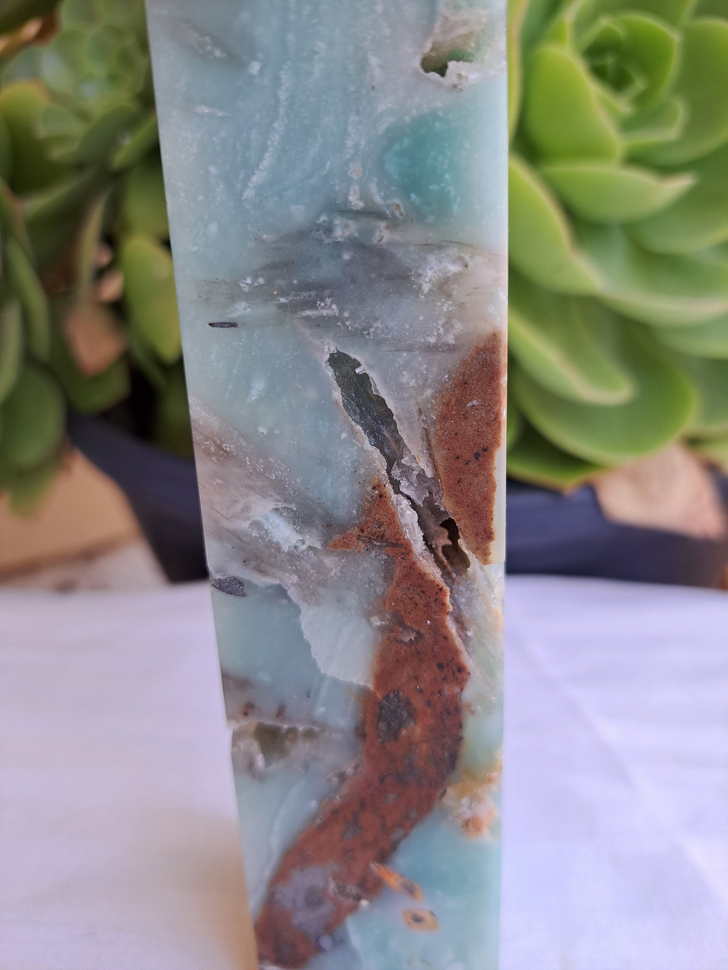 Blue Caribbean Calcite Tower