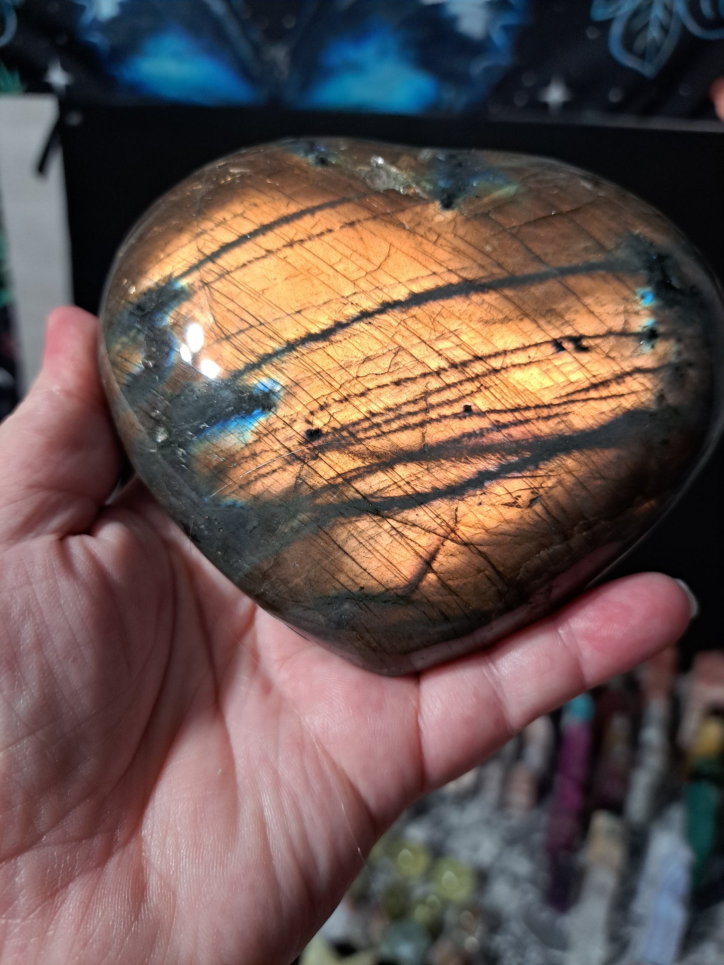 Labradorite Heart