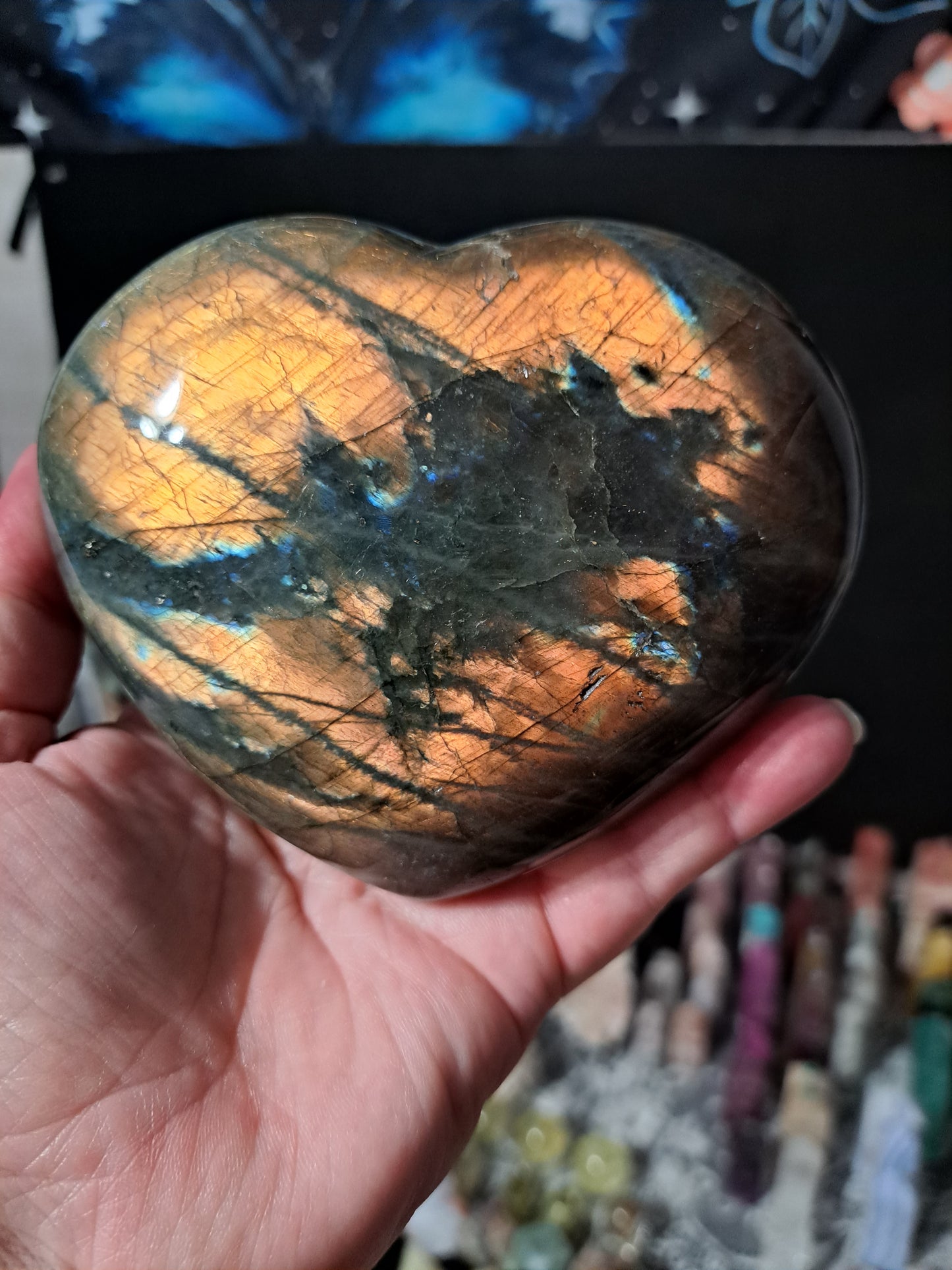 Labradorite Heart