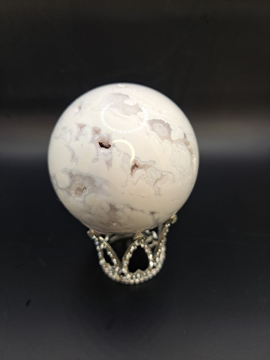 White Druzy Agate Sphere