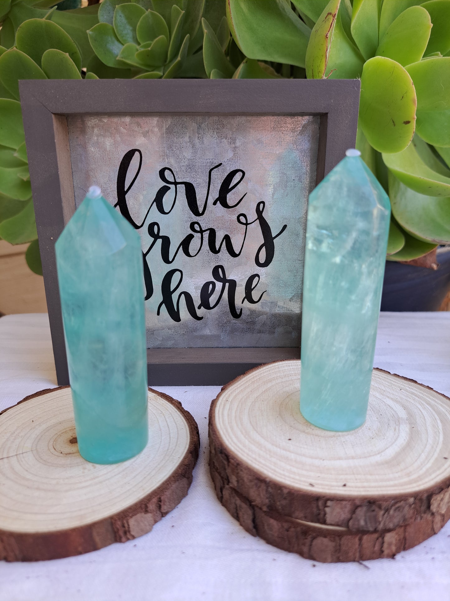 Baja Blast Green Fluorite Towers