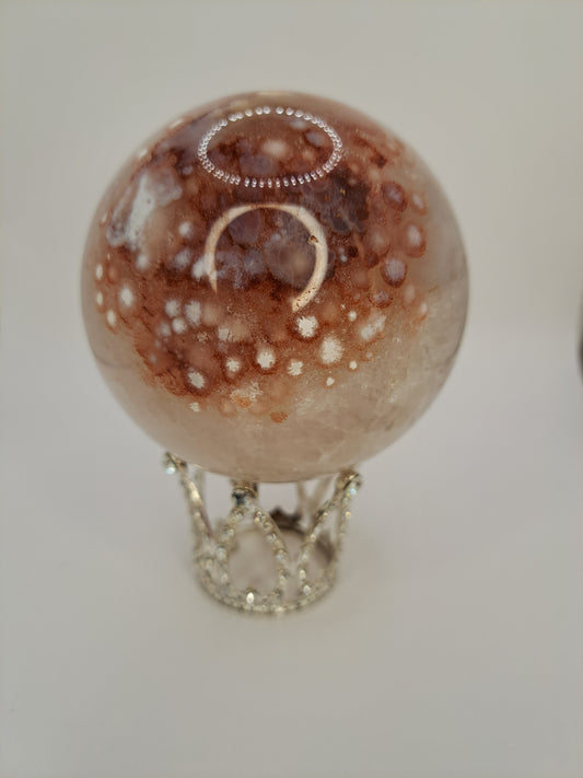 Pink Amethyst in Quartz Sphere