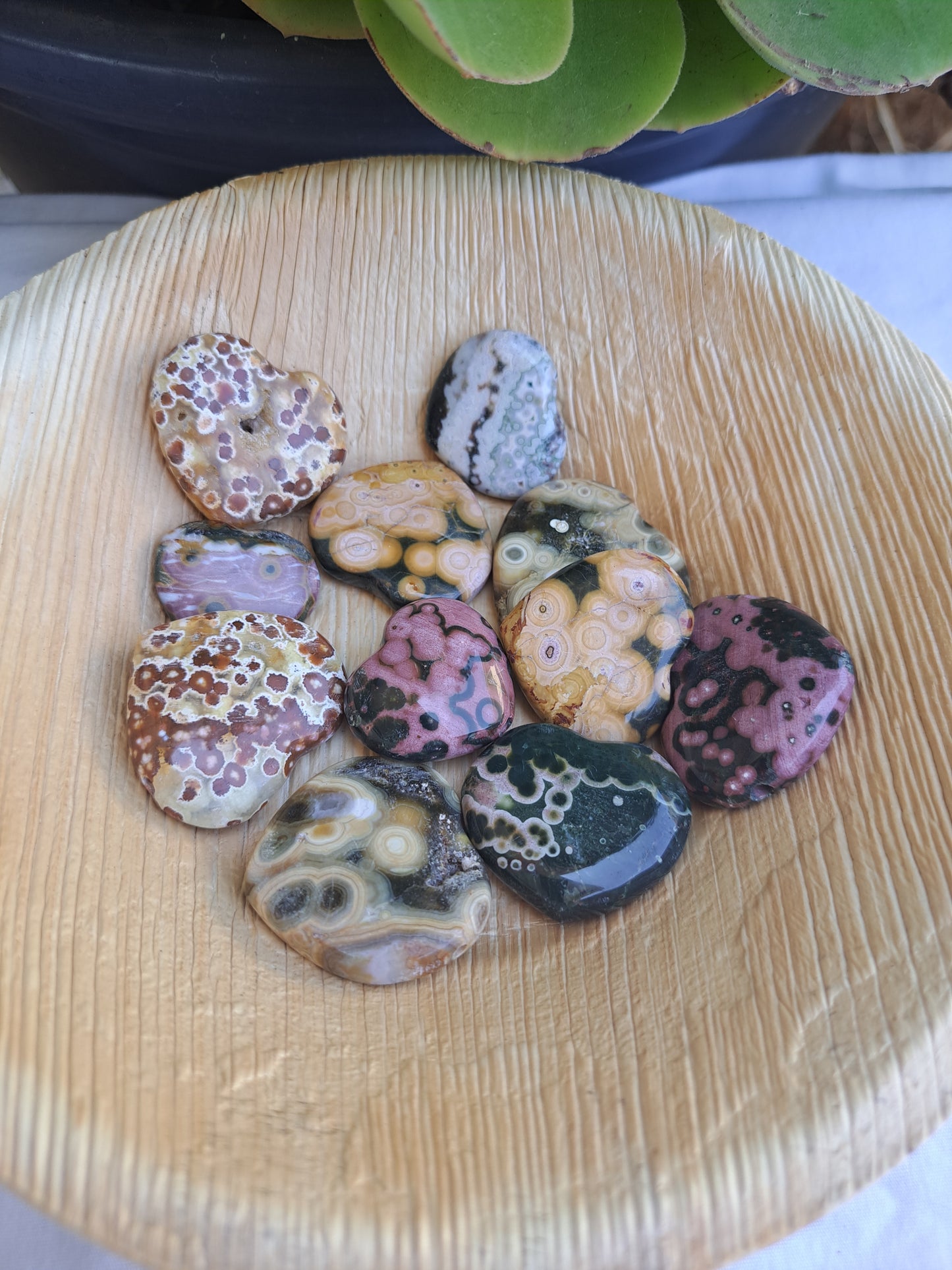 Orbicular Jasper Hearts