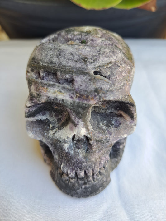 Purple spharlerite Skull