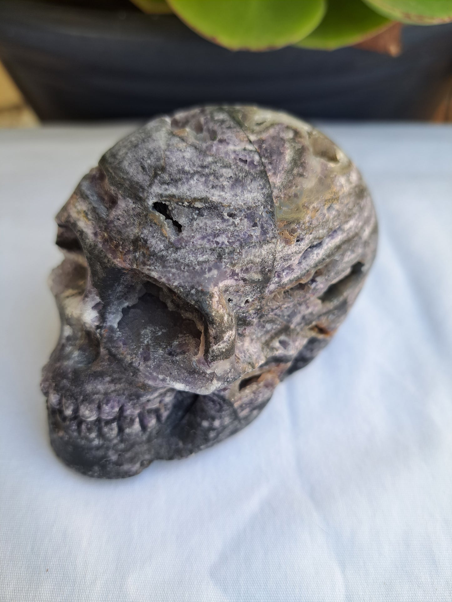 Purple spharlerite Skull