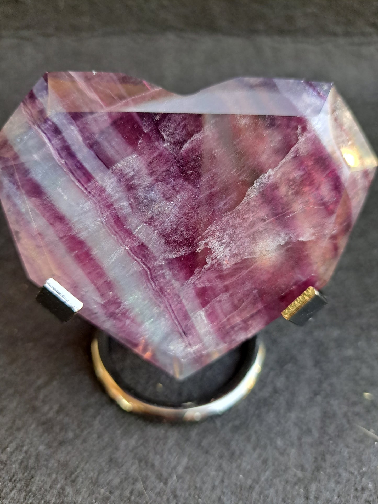 Rainbow Fluorite Hearts