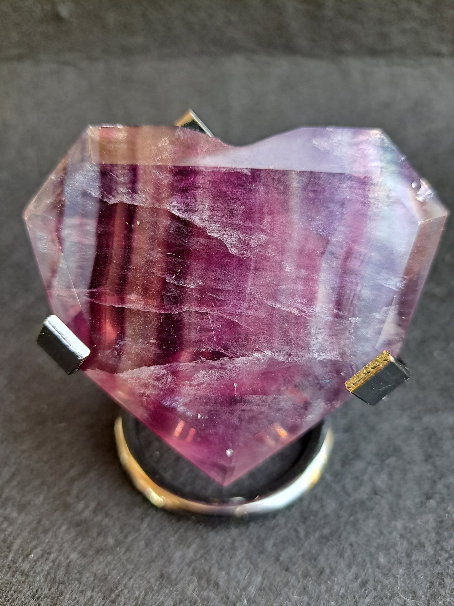 Rainbow Fluorite Hearts