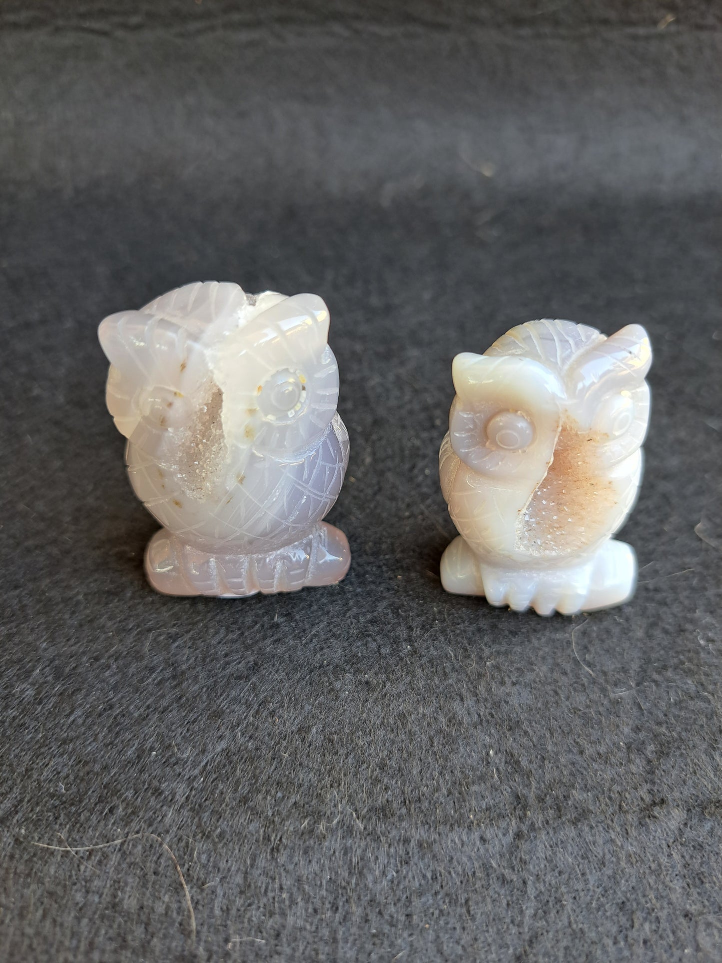 Druzy Agate Owls