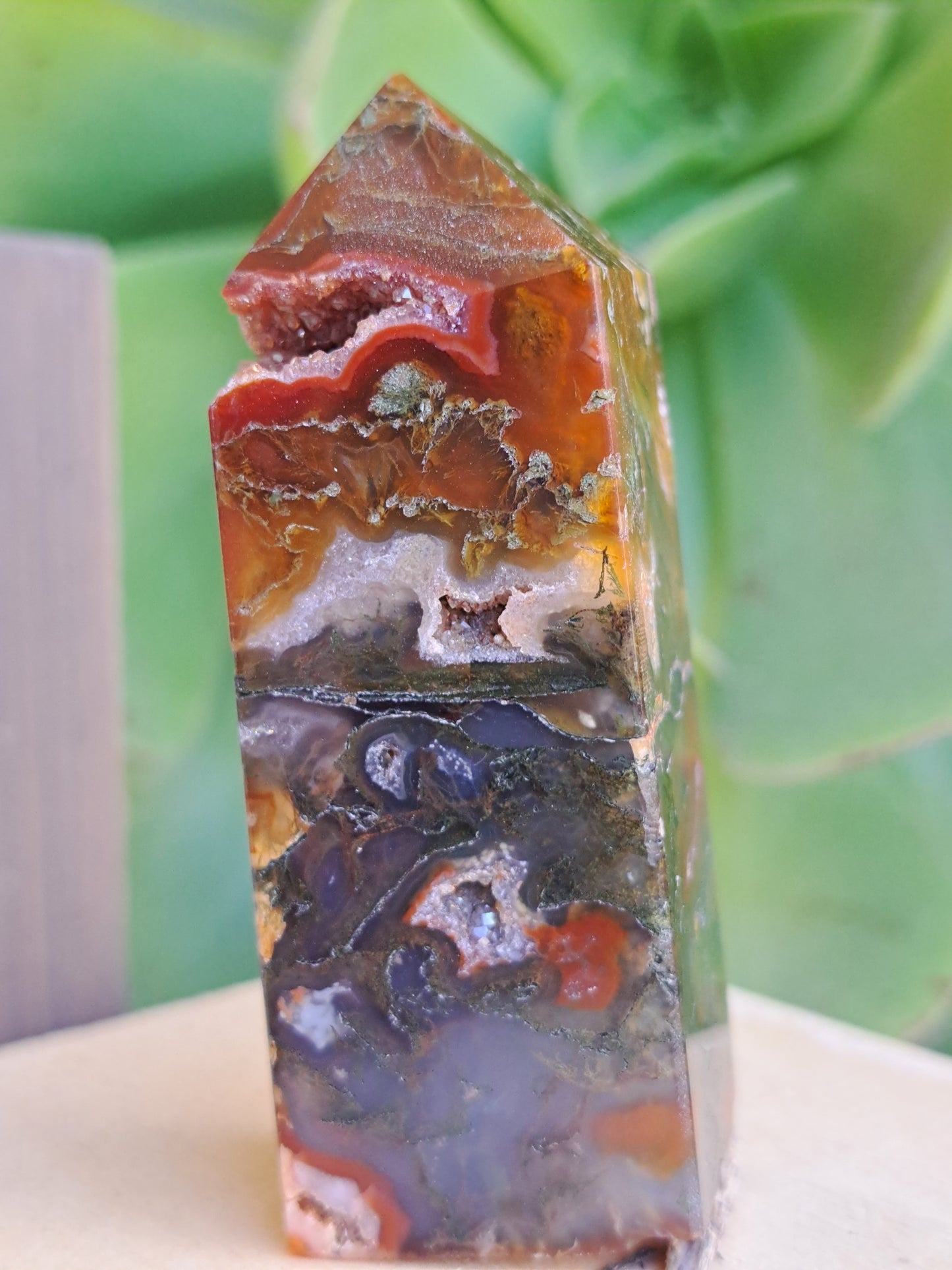 Red Moss Agate Towers