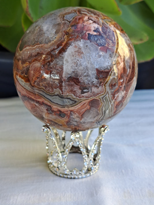 Mexico Crazy Lace Agate Sphere