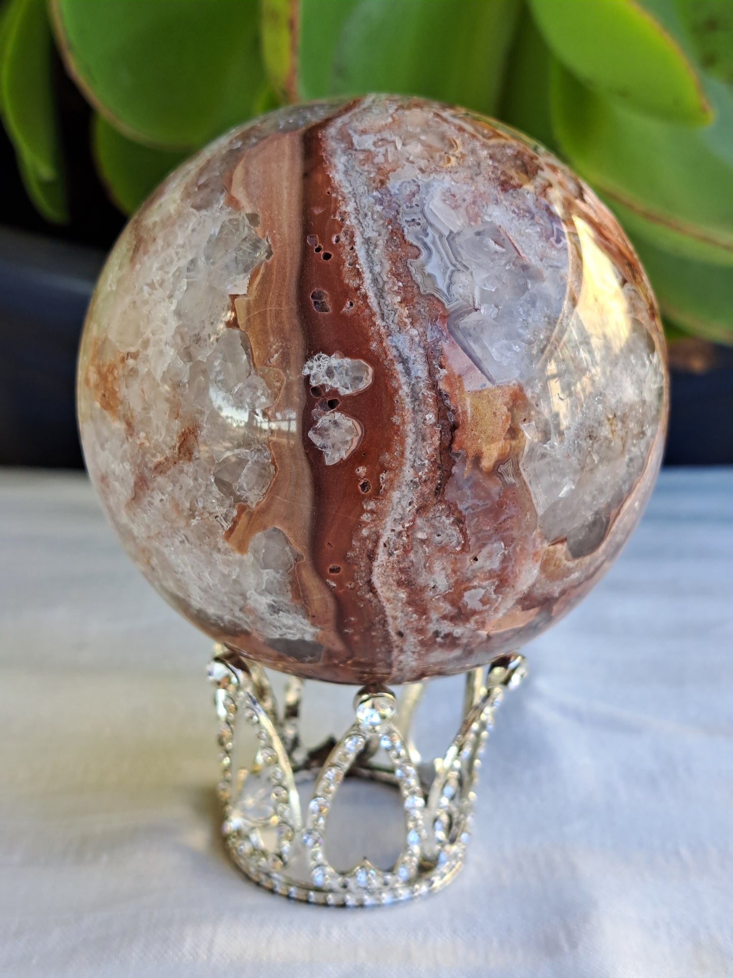 Mexico Crazy Lace Agate Sphere