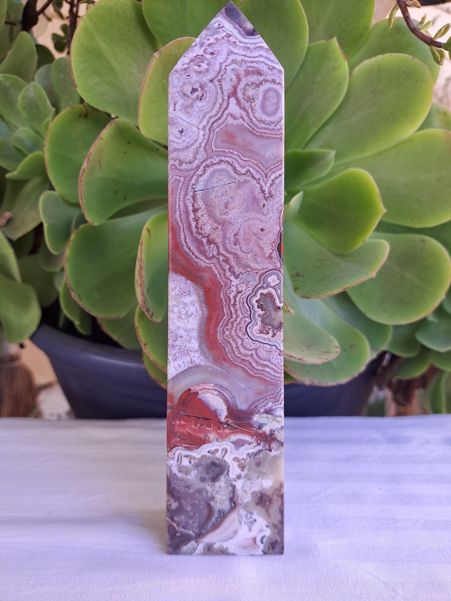 Mexico Crazy Lace Agate Tower