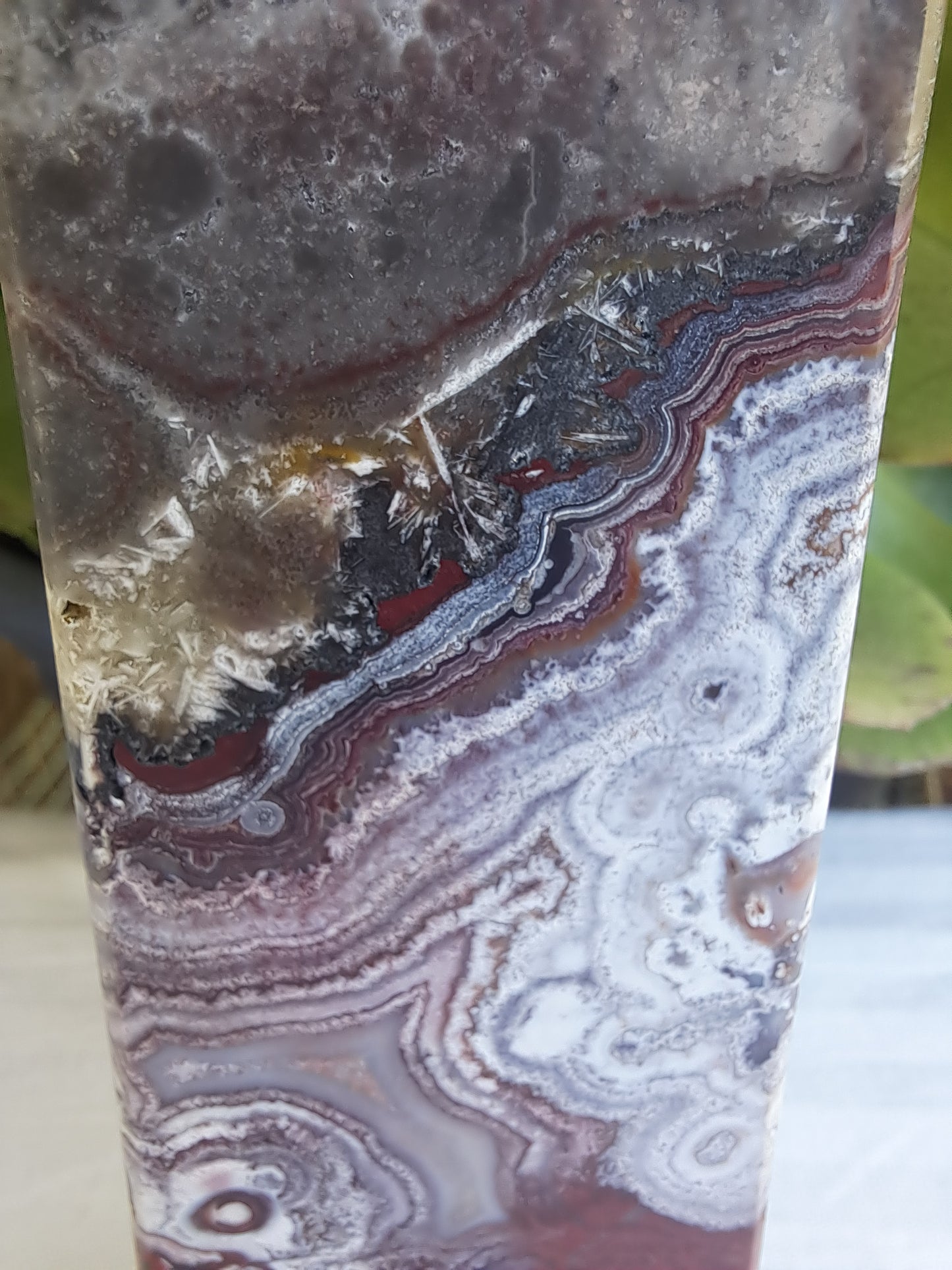 Mexico Crazy Lace Agate Tower