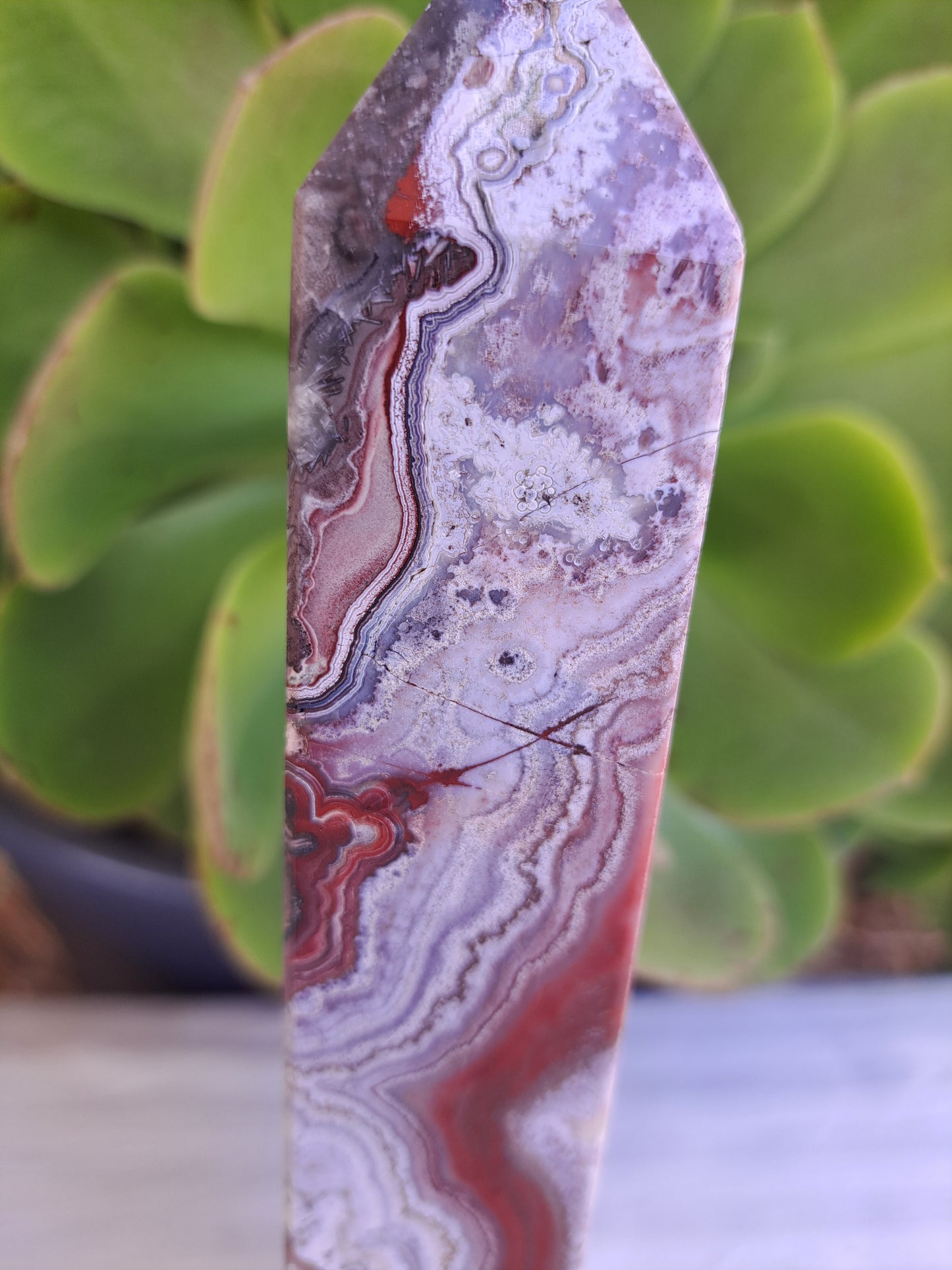 Mexico Crazy Lace Agate Tower