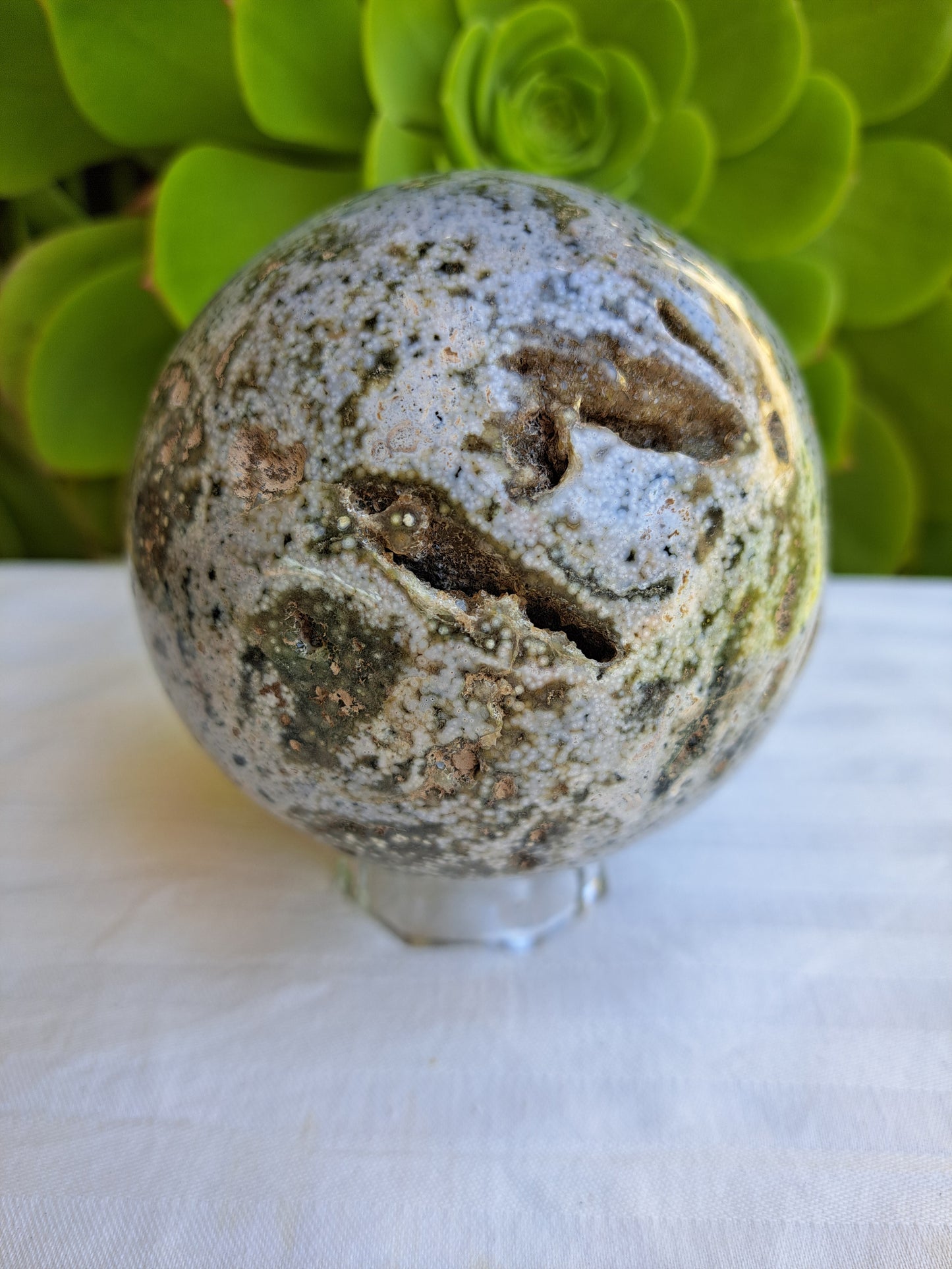 Cosmic Ocean Jasper Sphere