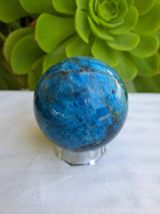 Blue Apatite Sphere