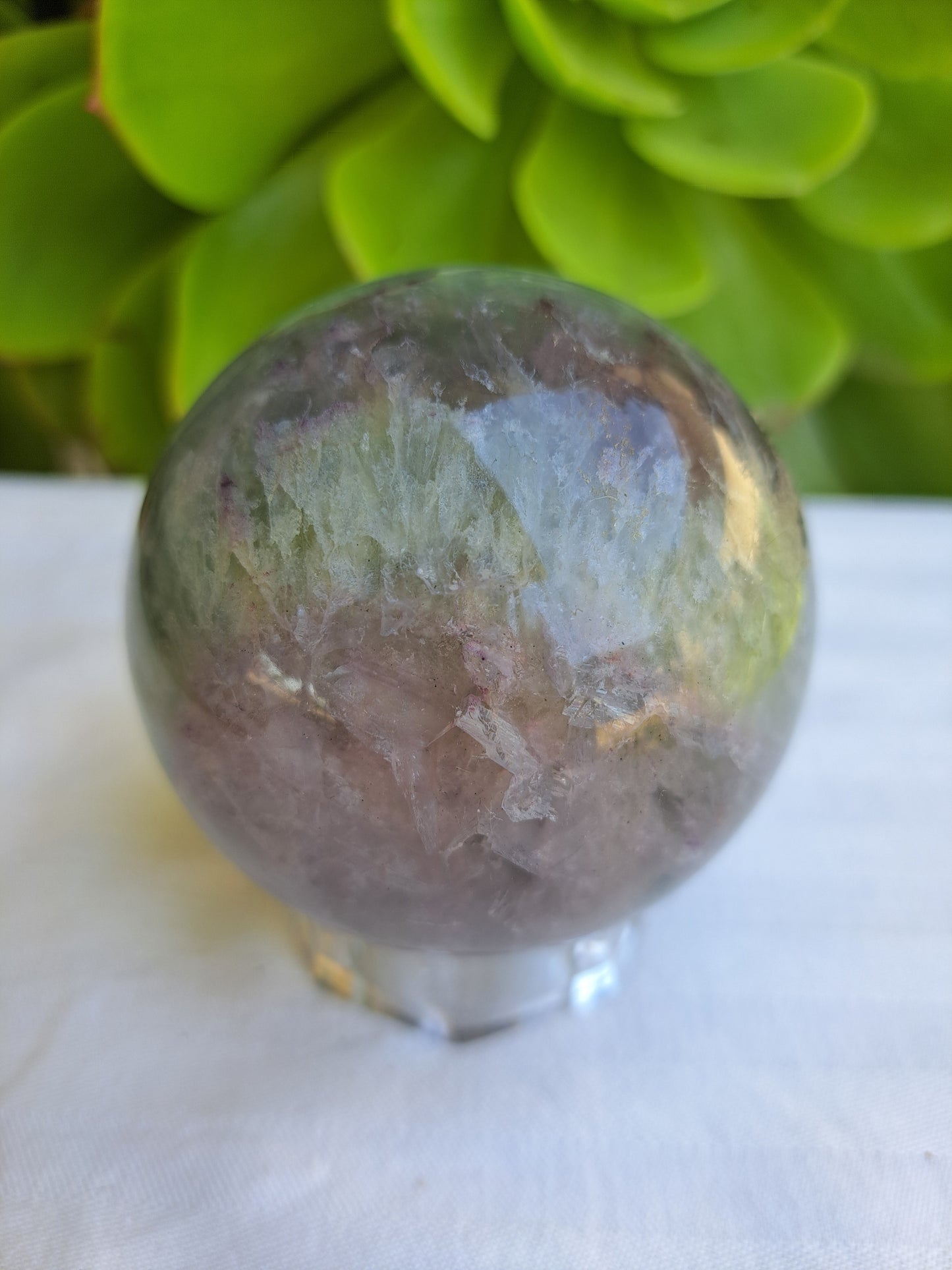 Purple/ Green Fluorite Sphere