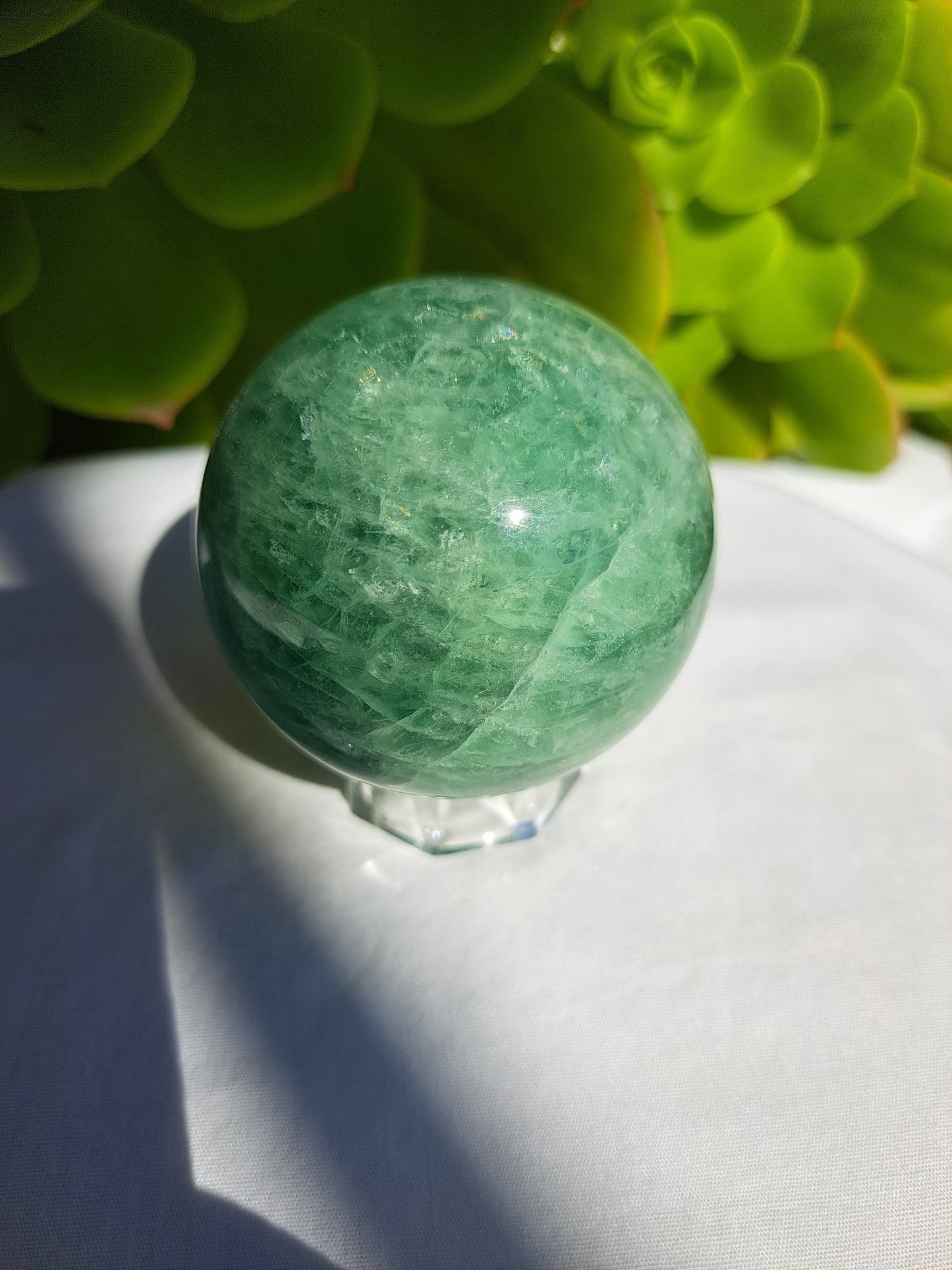 Green Fluorite Sphere