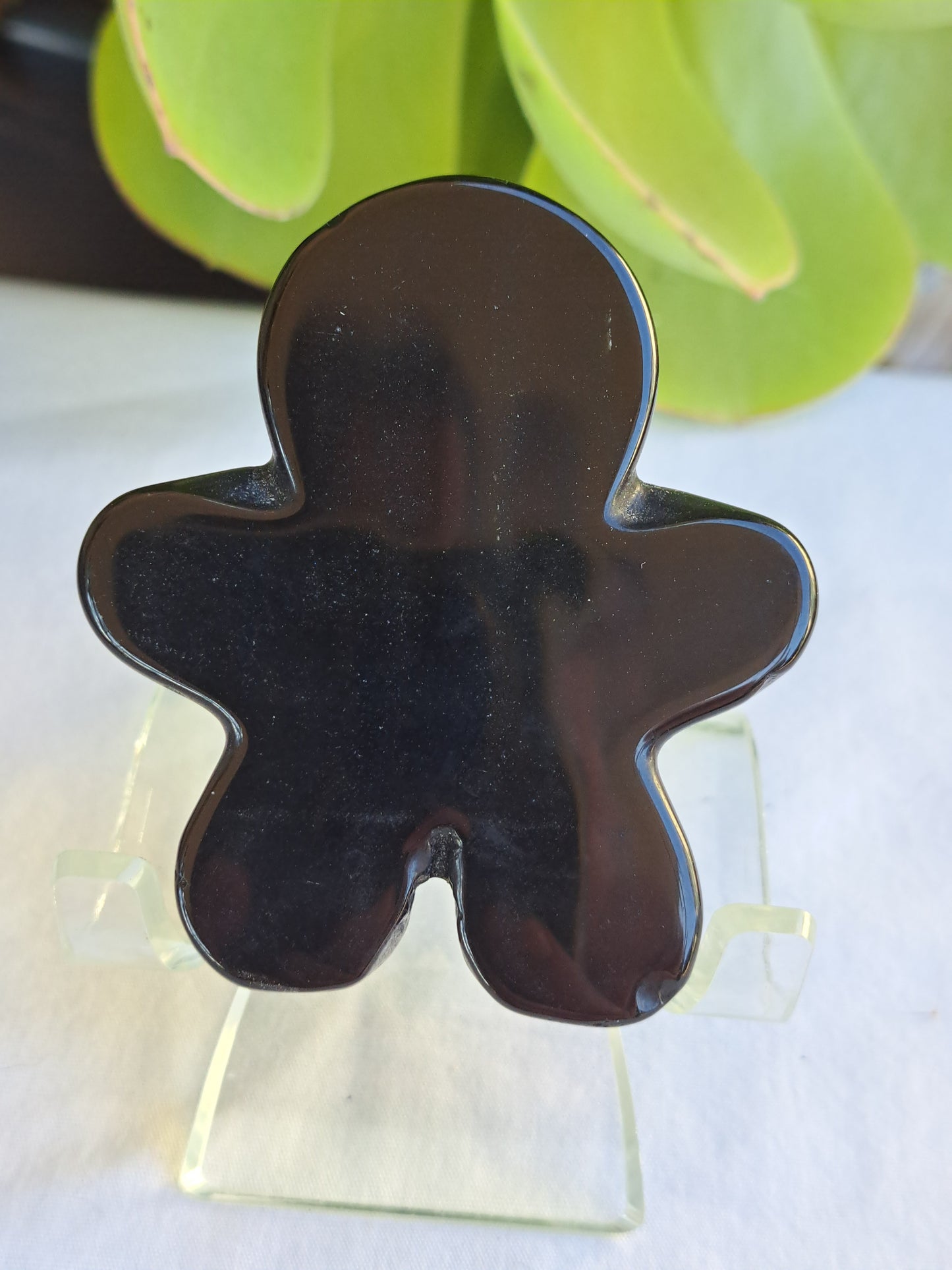 Black Obsidian Ginger Bread Man