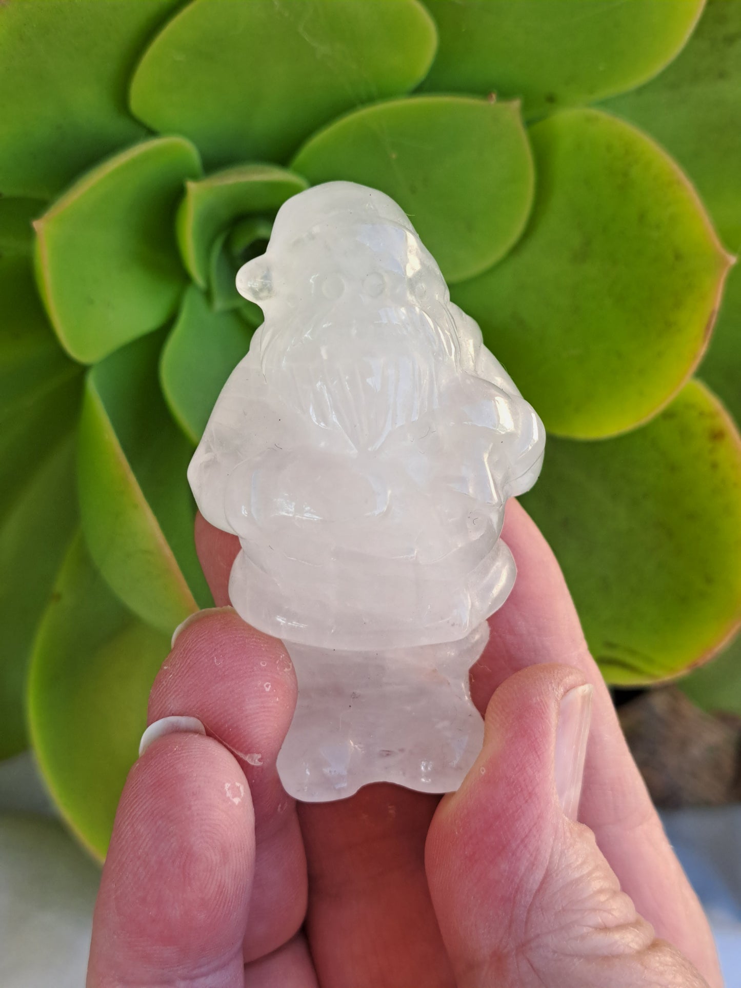 Clear Quartz Santa