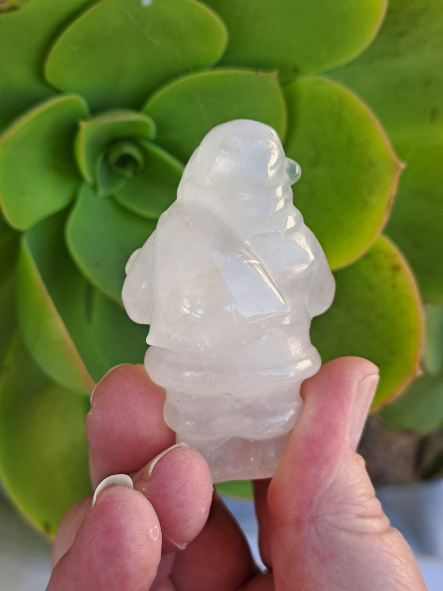 Clear Quartz Santa