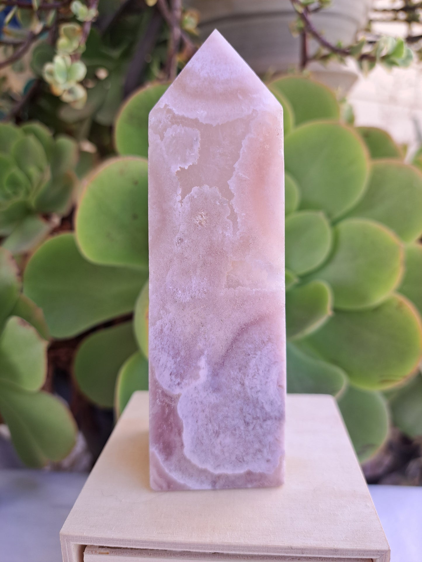 Pink Flower Agate Towers