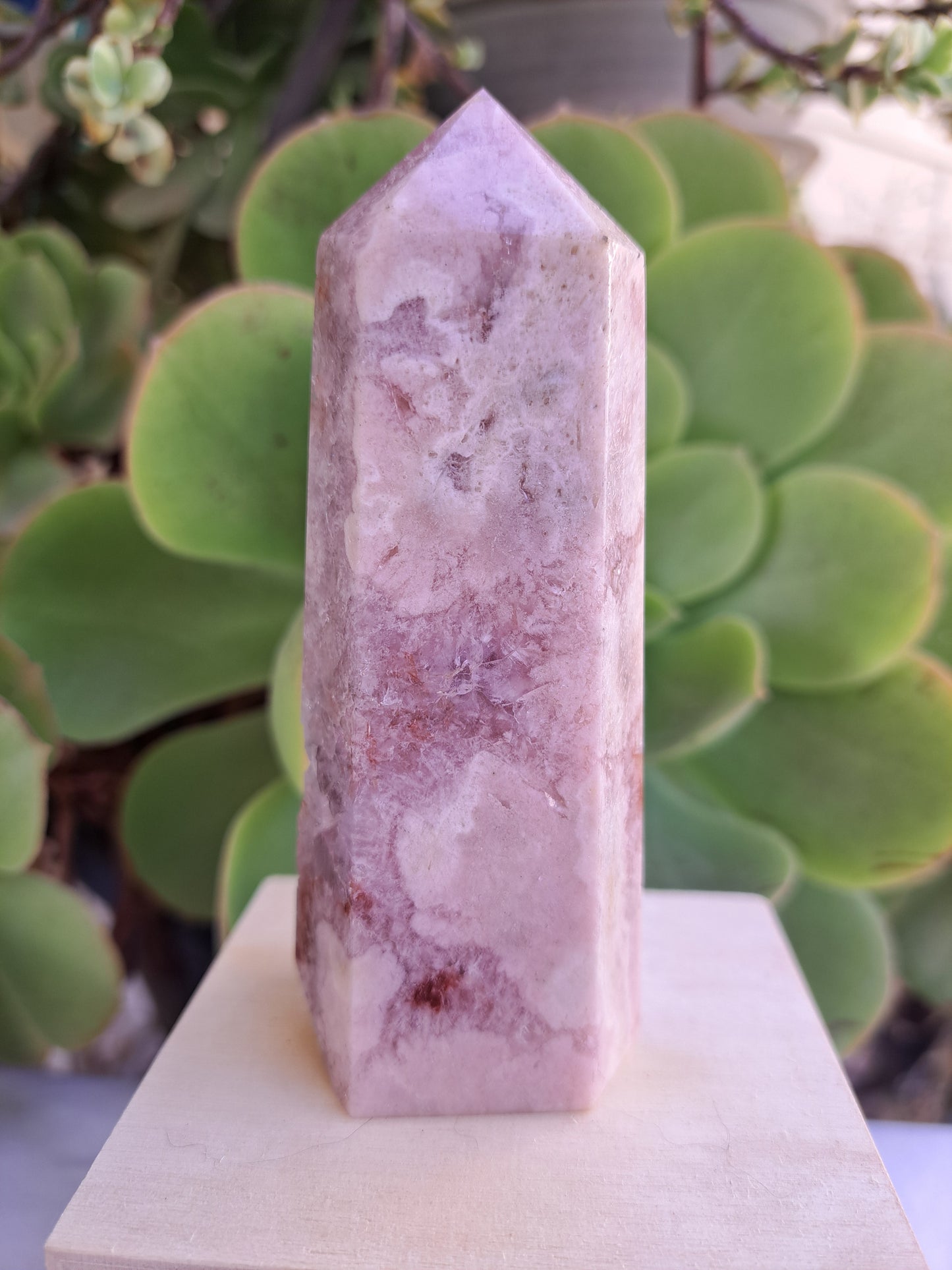 Pink Flower Agate Towers