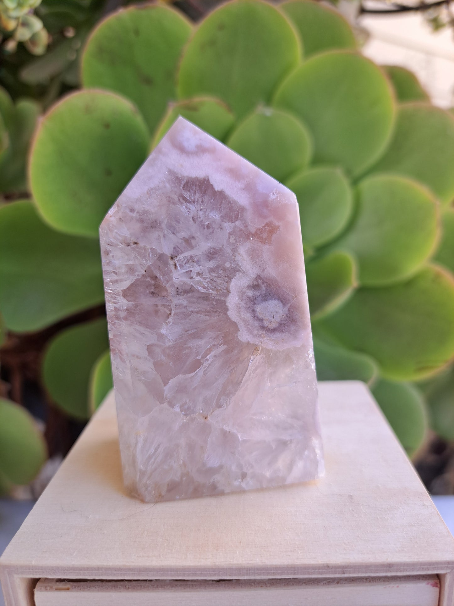 Pink Flower Agate Towers