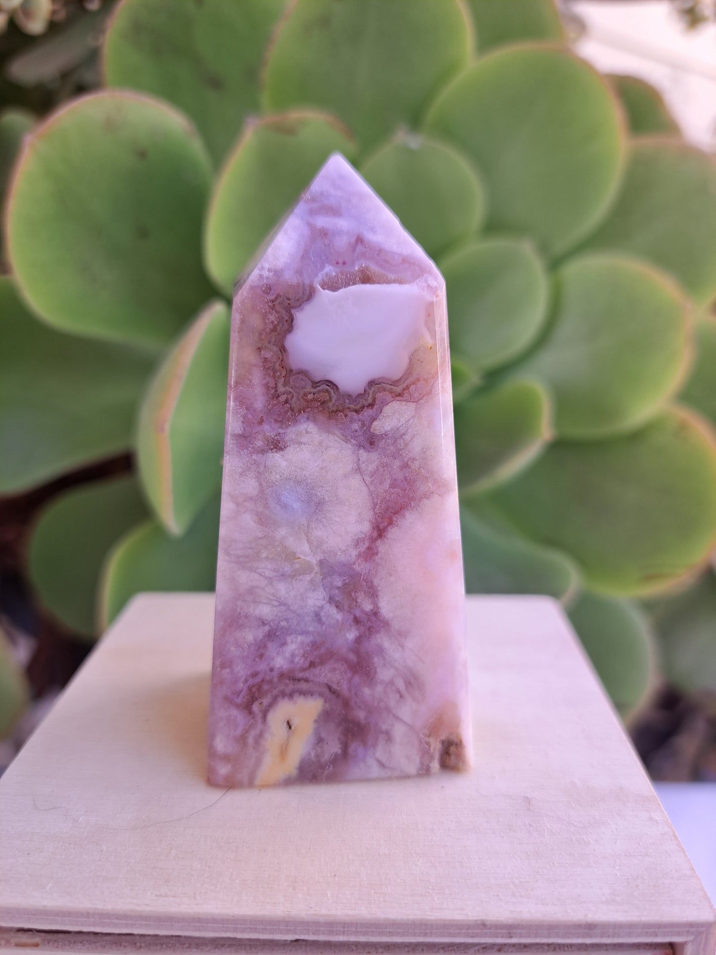 Pink Flower Agate Towers