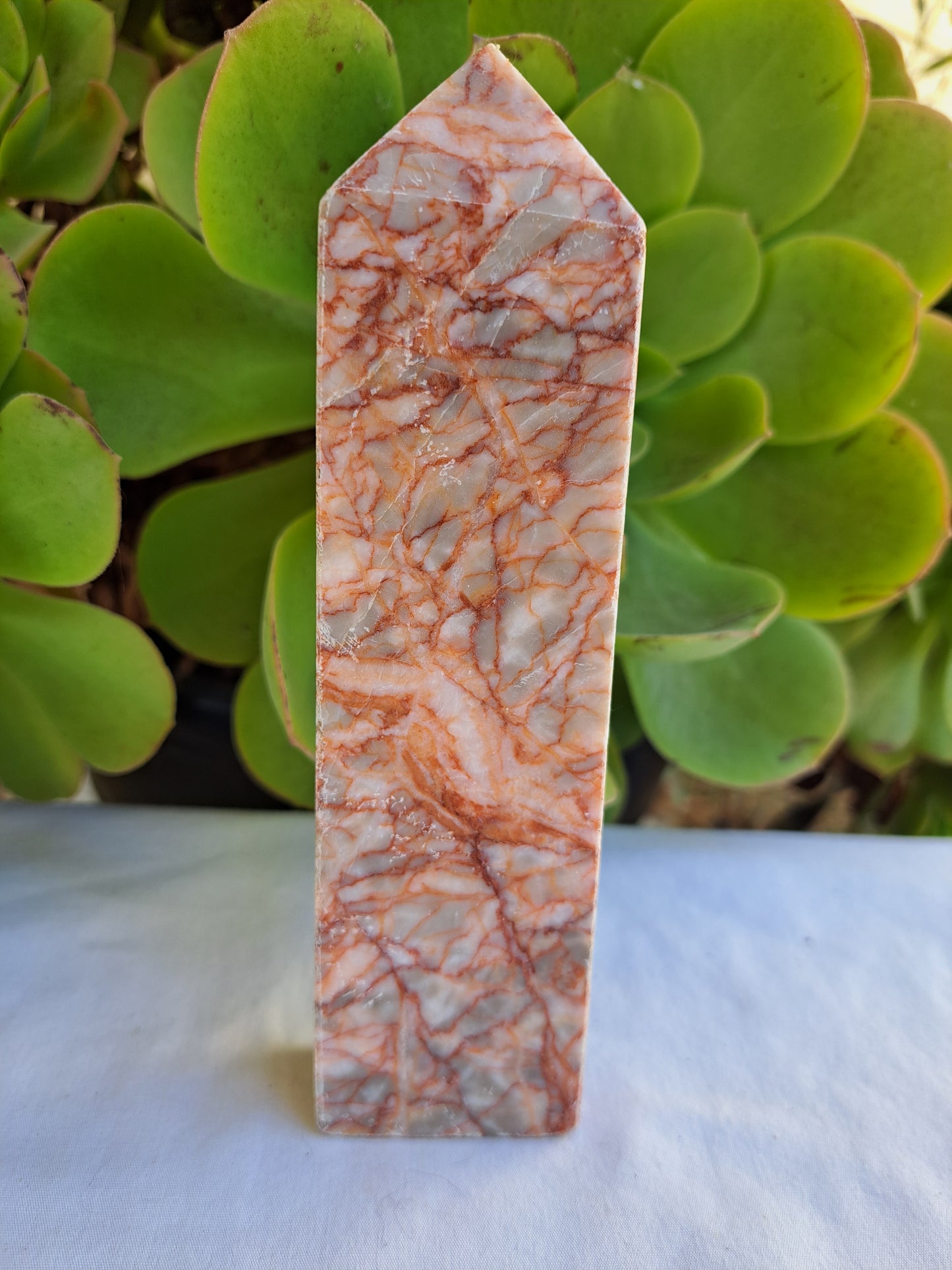 Red Vein Jasper Tower