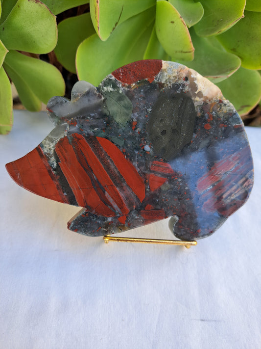 African Bloodstone Pig? Carving Slab