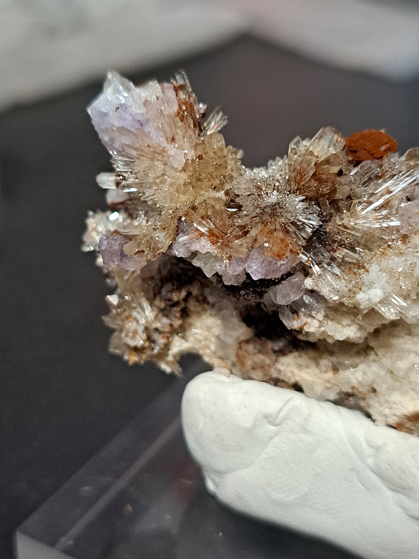 Selenite Flower with Fluorite Specimen